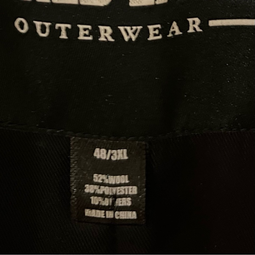 NEW Jared Lang blue and black checkered overcoat - Picture 7 of 13